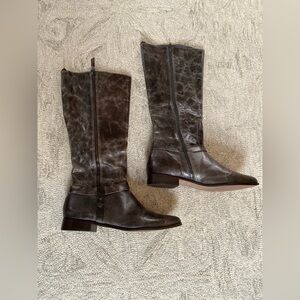 Matisse Wilmer Riding Boots Distressed Gray/Brown Size 10M